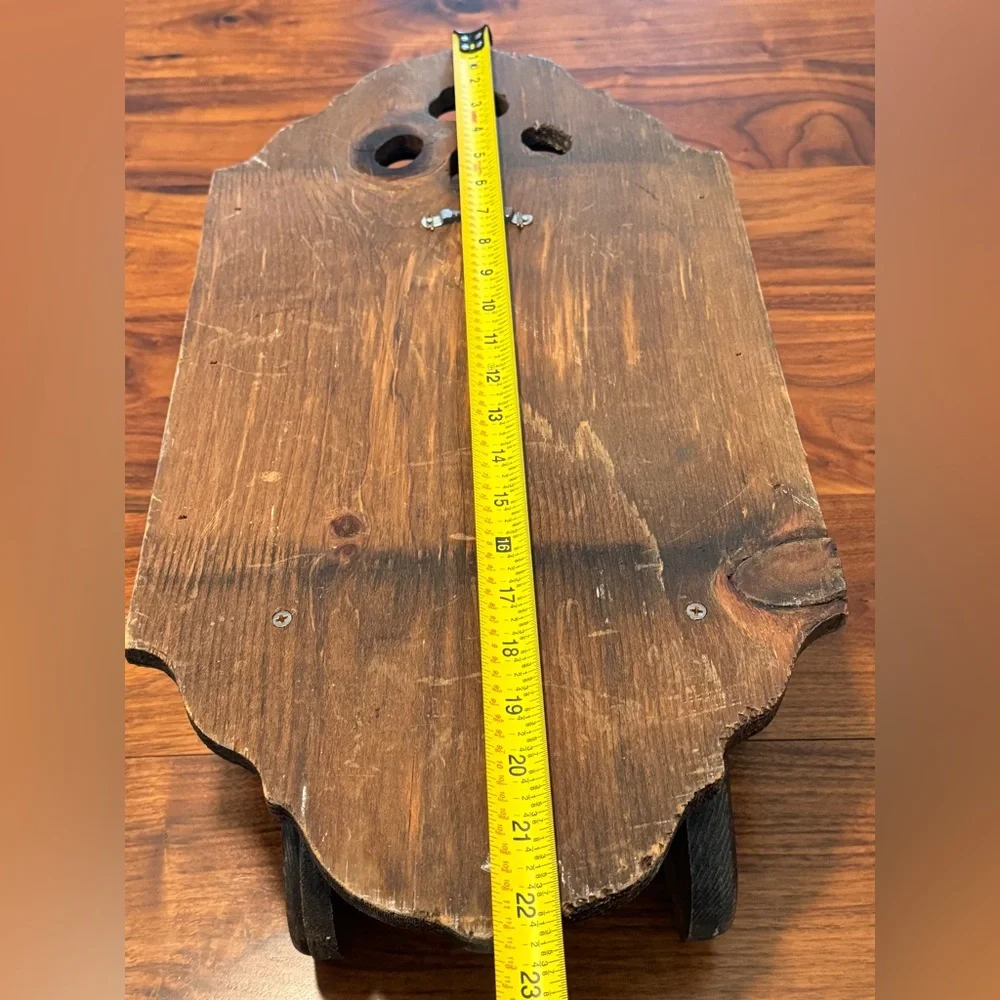 Vintage Brown Wooden toilet paper holder Wall Display Shelf Home Wall Decor